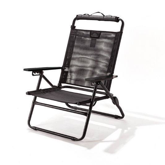 High-back reclining low-back chair, mesh