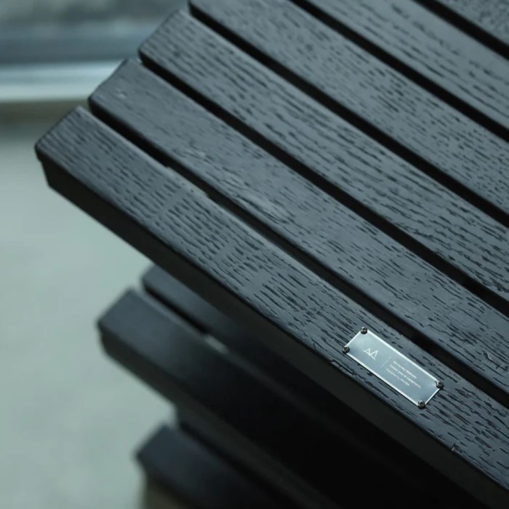 Black edition wood rack 3 tiers
