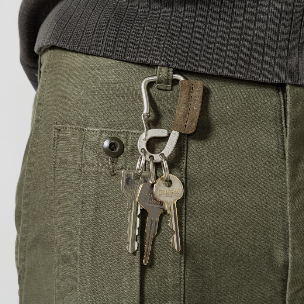 CARABINER KEY RING with WATERPROOF COW SUEDE for DVERG