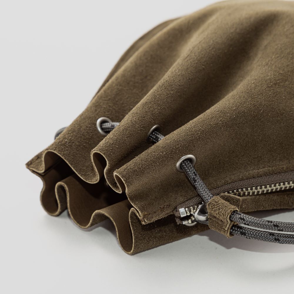 DRAWSTRING POUCH WATERPROOF COW SUEDE for DVERG