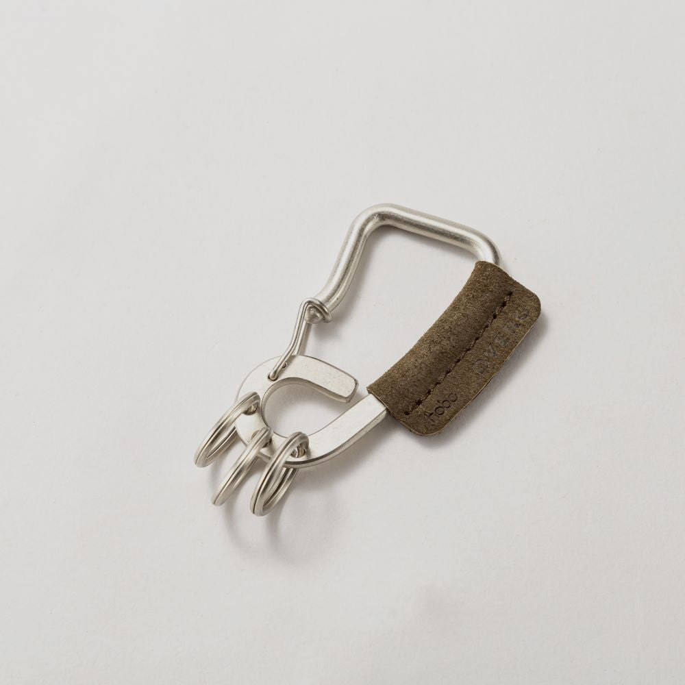 CARABINER KEY RING with WATERPROOF COW SUEDE for DVERG