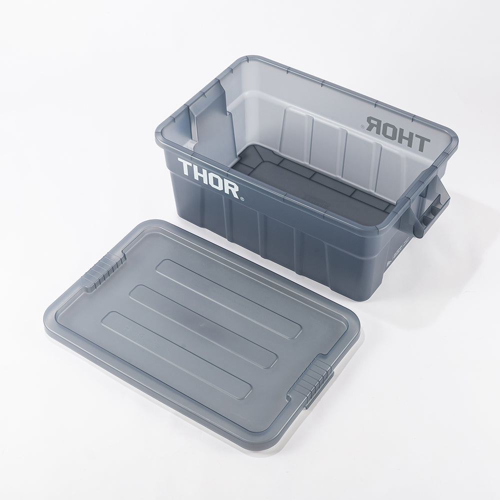 Limited Thor Large Tote With Lid クリアブルーグレー