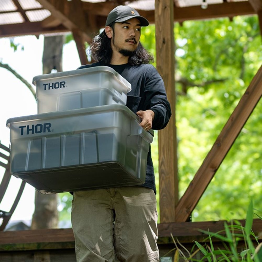 Limited Thor Large Totes With Lid クリアグレージュ