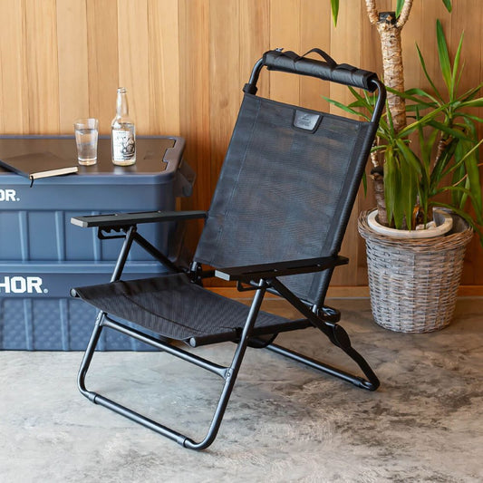High-back reclining low-back chair, mesh