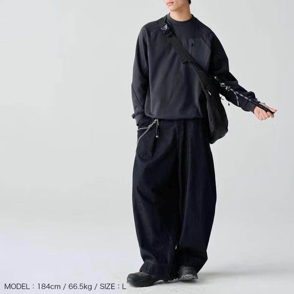 ジップポケット付き裏起毛シャツ