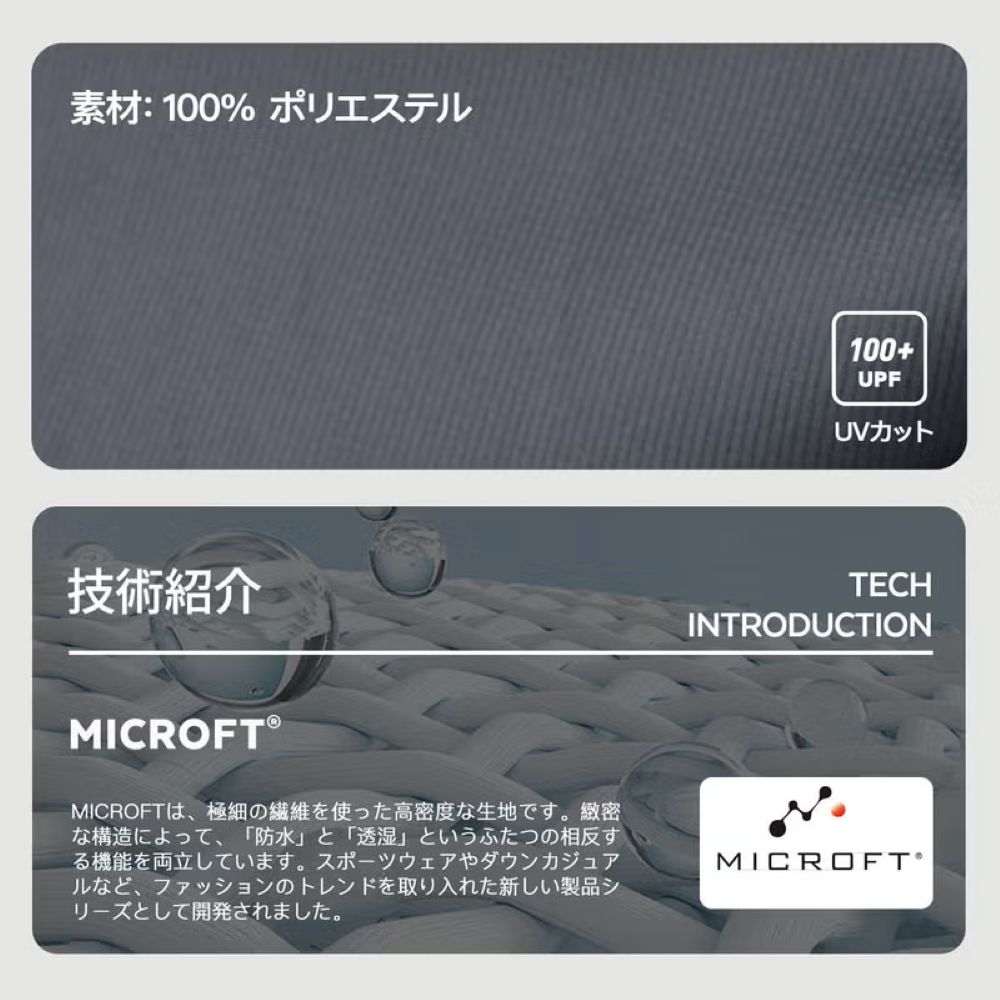 マイクロフトフード付きUVカットジャケット
