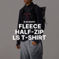 フリースハーフジップ長袖Tシャツメンズ