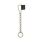 Carabiner Chain Key Ring with Nubuck Cow Leather
