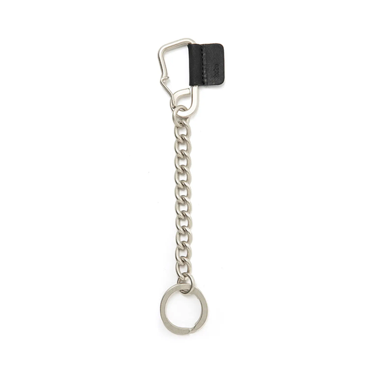 Carabiner Chain Key Ring with Nubuck Cow Leather