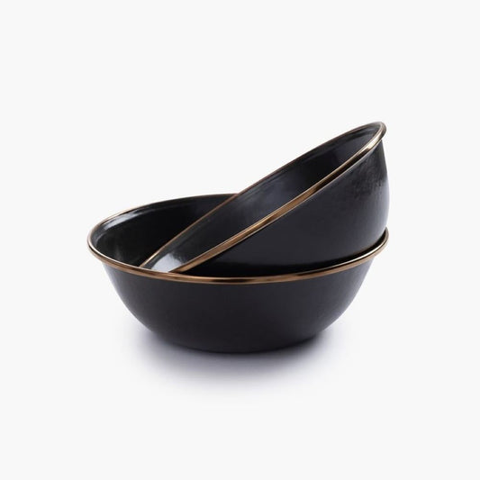 Set of 2 enamel bowls