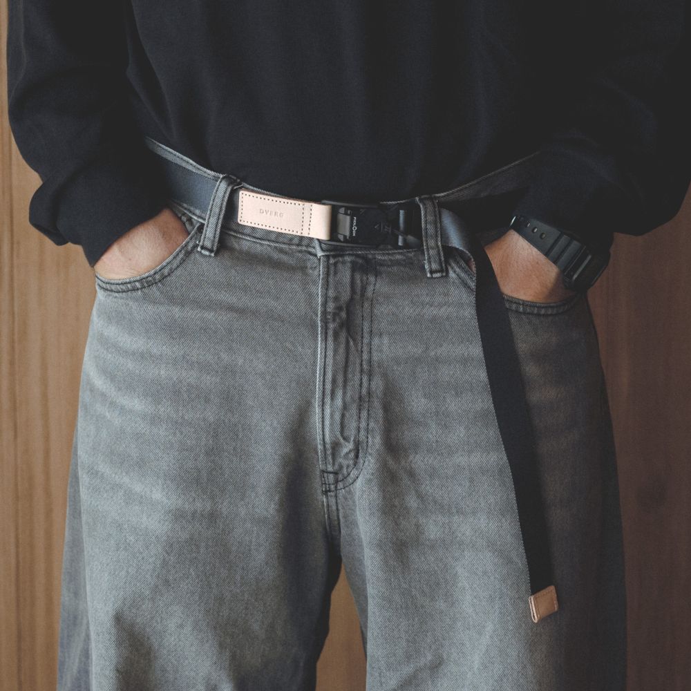 LEATHER NYLON BELT