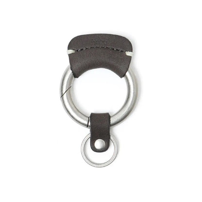 Round Key Ring with Nubuck Cow Leather