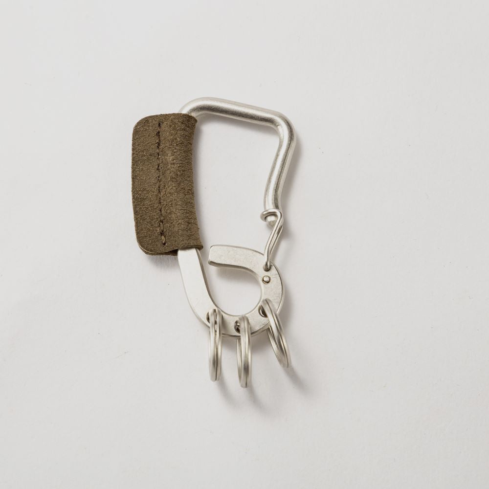 CARABINER KEY RING with WATERPROOF COW SUEDE for DVERG