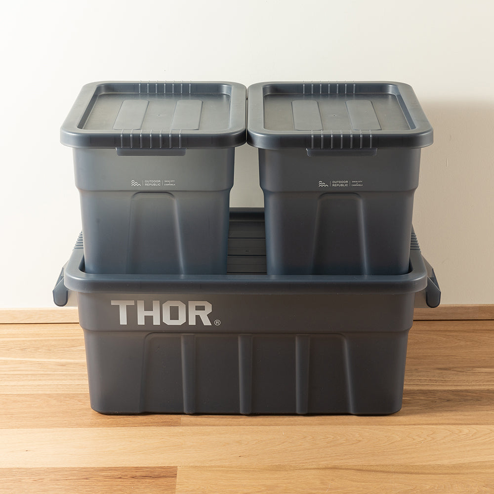 Limited Thor Large Tote With Lid クリアブルーグレー