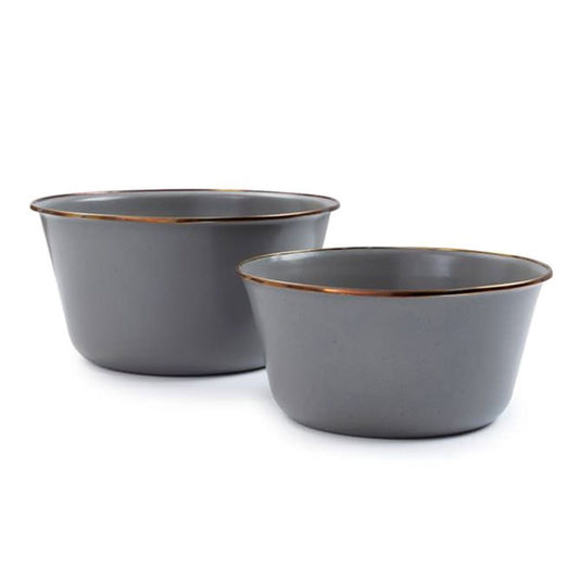 Set of 2 enamel mixing bowls