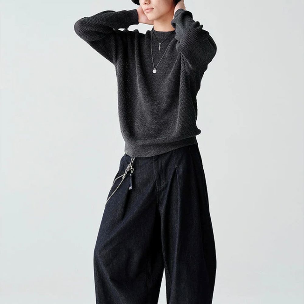 アバセルクルーネックニットセーター