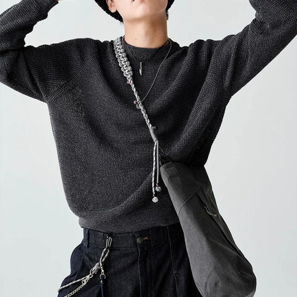 アバセルクルーネックニットセーター