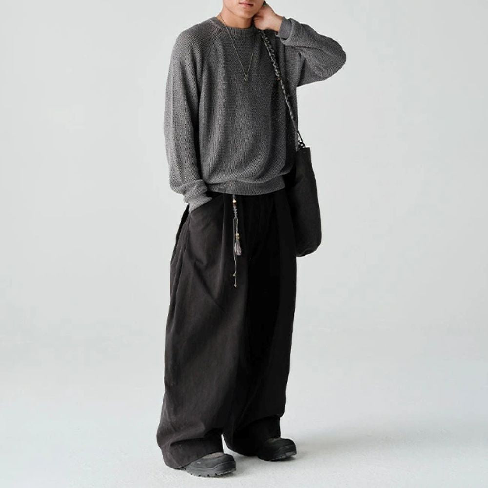 アバセルクルーネックニットセーター