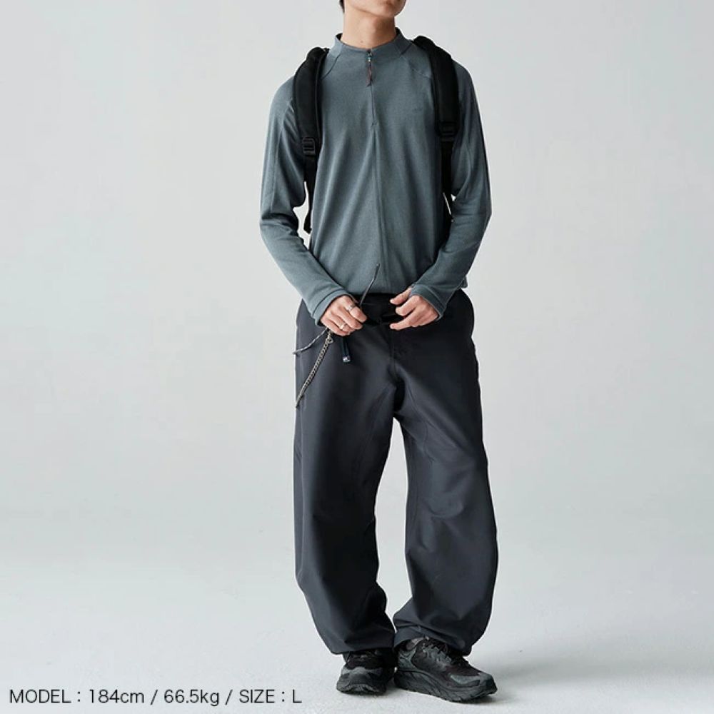 クールマックスウールハーフジップTシャツ