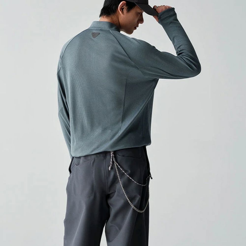 クールマックスウールハーフジップTシャツ