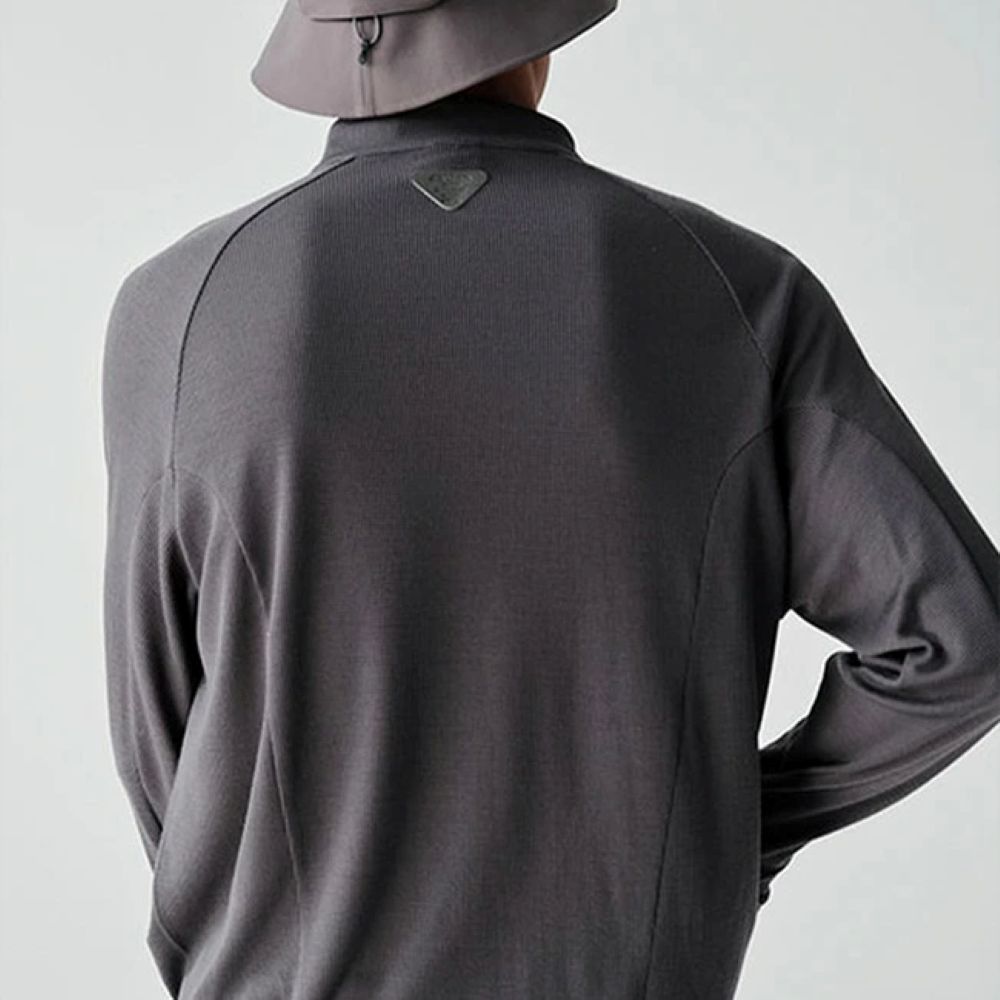 クールマックスウールハーフジップTシャツ