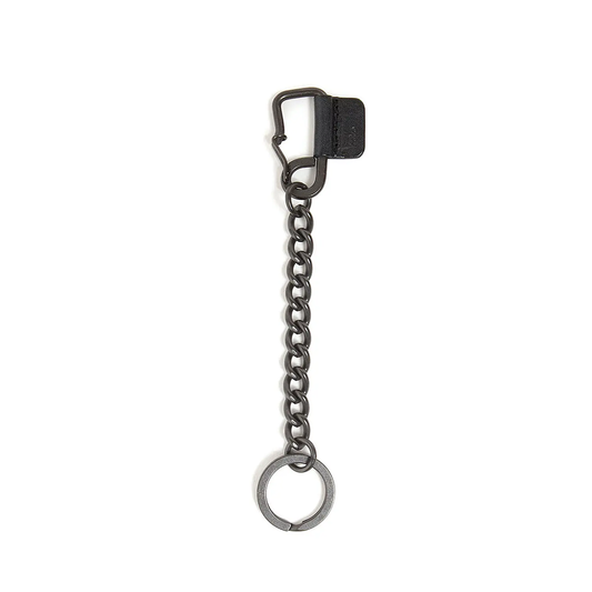 carabiner chain key ring brass