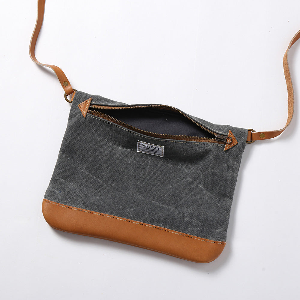 Waxed canvas crossbody new arrivals